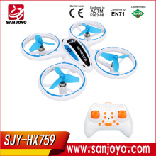 Новые детская игрушка SJY-HX759 2.4 ГГц 4ch 6Axis RC беспилотный мини беспилотный для детей с Многоцветной свет